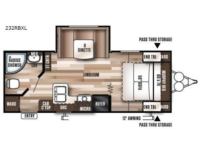 Floorplan - 2017 Forest River RV Wildwood X-Lite 232RBXL