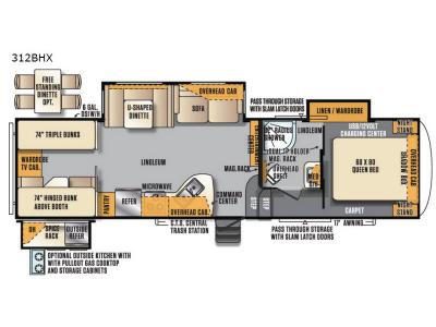 Floorplan - 2017 Forest River RV Wildcat Maxx 312BHX