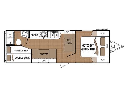 Floorplan - 2017 Dutchmen RV Aspen Trail 2710BHW