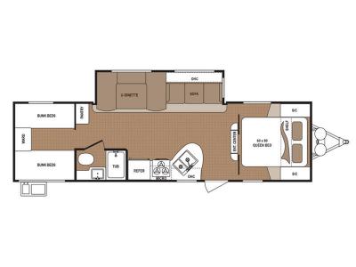 Floorplan - 2017 Dutchmen RV Aspen Trail 2890BHS