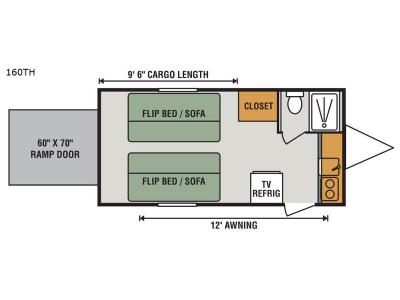 Floorplan - 2017 KZ Sportsmen Classic 160TH