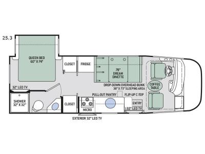 Floorplan - 2017 Thor Motor Coach Vegas 25.3