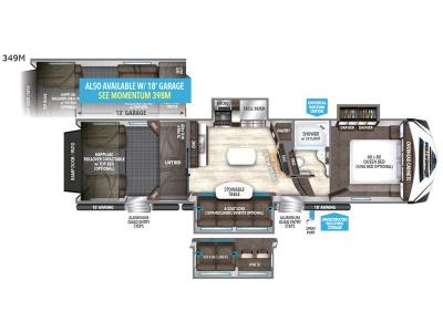 Floorplan - 2017 Grand Design Momentum M-Class 349M