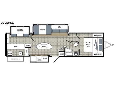 Floorplan - 2017 Dutchmen RV Kodiak Ultimate 330BHSL