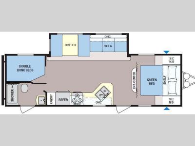 Floorplan - 2017 Dutchmen RV Coleman Lantern Series 263BH