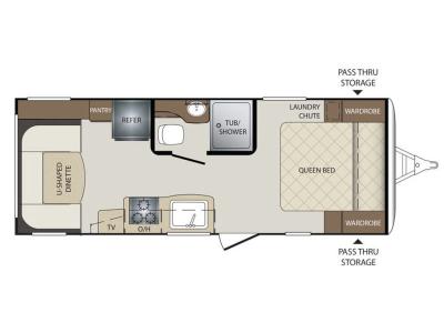 Floorplan - 2017 Keystone RV Bullet 210RUDWE