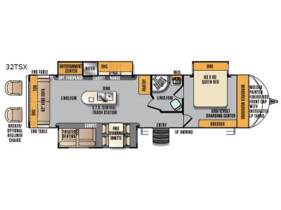 Floorplan - 2017 Forest River RV Wildcat Maxx 32TSX
