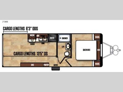 Floorplan - 2017 Forest River RV Work and Play Ultra Lite 25WB LE