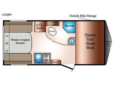 Floorplan - 2017 Travel Lite idea 2.0 i19QBH