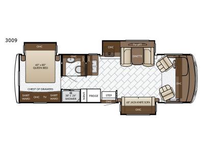 Floorplan - 2017 Newmar Bay Star 3009