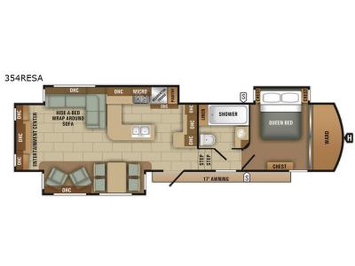 Floorplan - 2017 Starcraft Solstice 354RESA