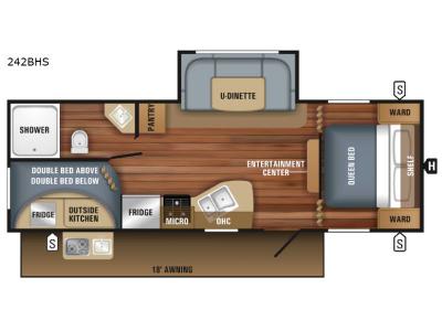 Floorplan - 2017 Jayco Jay Flight SLX 242BHSW