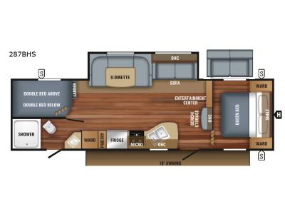 Floorplan - 2017 Jayco Jay Flight SLX 287BHSW