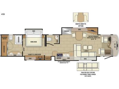 Floorplan - 2017 Entegra Coach Cornerstone 45B