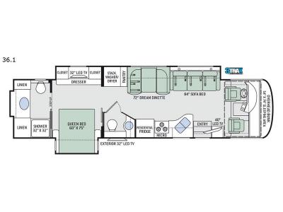 Floorplan - 2017 Thor Motor Coach Palazzo 36.1