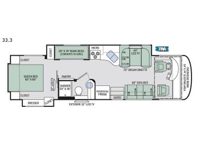 Floorplan - 2017 Thor Motor Coach Palazzo 33.3