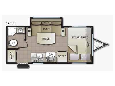 Floorplan - 2017 Pacific Coachworks Panther Mini 14RBS