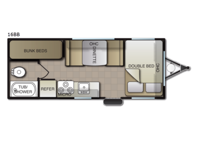 Floorplan - 2017 Pacific Coachworks Tango Mini 16BB