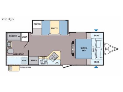 Floorplan - 2017 Dutchmen RV Coleman Light 2305QB