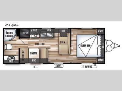 Floorplan - 2017 Forest River RV Wildwood X-Lite 241QBXL