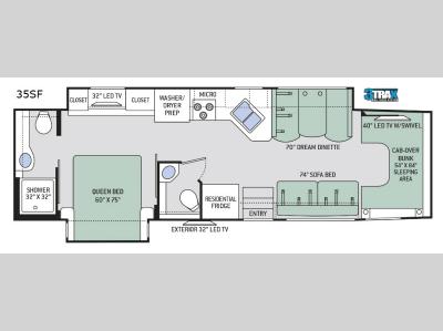 Floorplan - 2017 Thor Motor Coach Chateau Super C 35SF