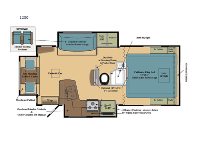 Floorplan - 2017 Adventurer LP (ALP) Eagle Cap Truck Camper 1200