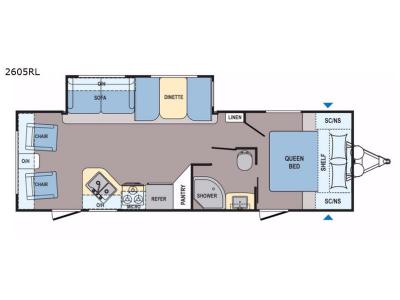 Floorplan - 2017 Dutchmen RV Coleman Light 2605RL