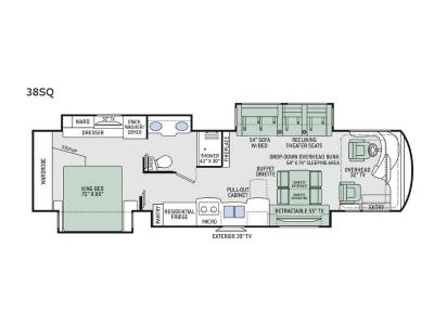 Floorplan - 2017 Thor Motor Coach Tuscany 38SQ