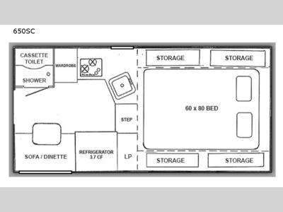 Floorplan - 2017 RC Willett Inc Northstar Pop-Up 650SC