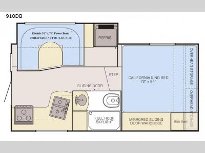 Floorplan - 2017 Adventurer LP (ALP) Adventurer Truck Campers 910DB