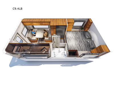 Floorplan - 2017 Bigfoot Industries Bigfoot 2500 Series Truck Camper 25C9.4LB