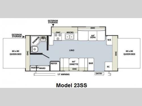 Floorplan - 2010 Forest River RV Flagstaff Shamrock 23SS