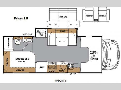 Floorplan - 2014 Coachmen RV Prism 2150 LE