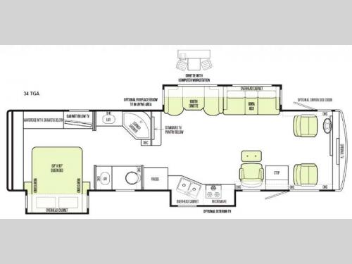 Floorplan - 2015 Tiffin Motorhomes Allegro 34 TGA