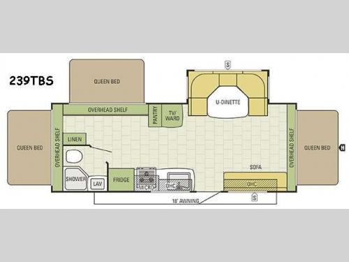 Floorplan - 2017 Starcraft Travel Star 239TBS