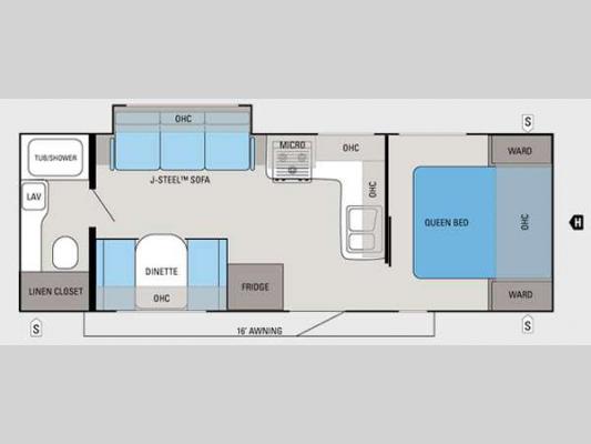 Jay Feather Ultra Lite 24T Floorplan