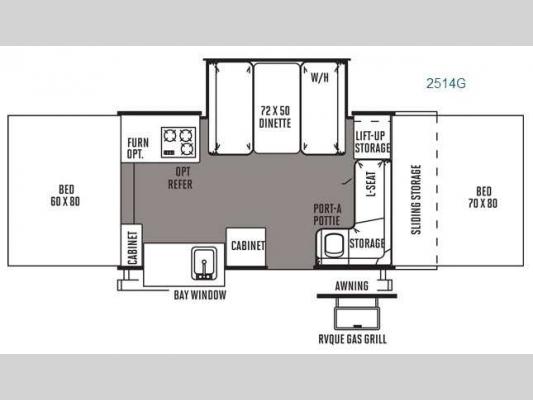 Rockwood Premier 2514G Floorplan