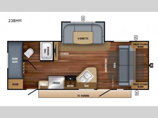 Jay Feather 23BHM Floorplan