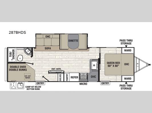 Freedom Express Ultra Lite 287BHDS Floorplan