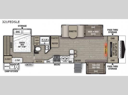 Freedom Express Liberty Edition 321FEDSLE Floorplan