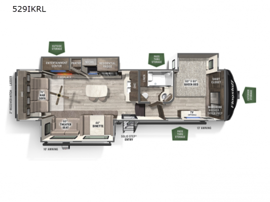 Flagstaff Super Lite 529IKRL Floorplan
