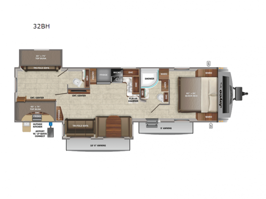 White Hawk 32BH Floorplan