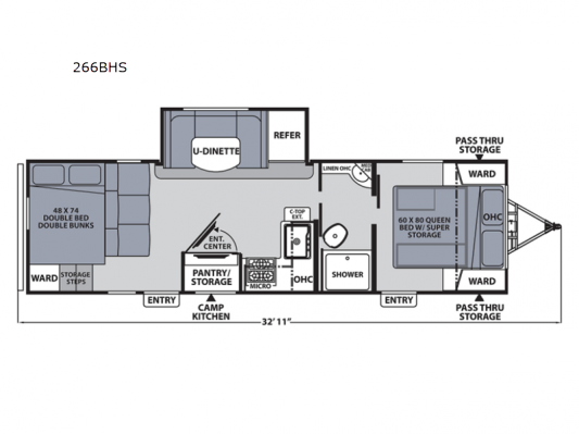 Apex Ultra-Lite 266BHS Floorplan