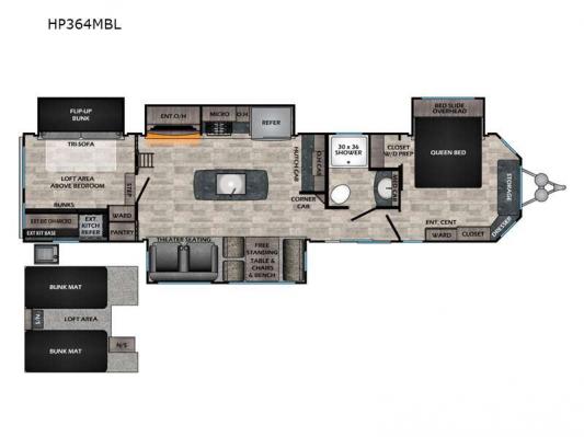 Hampton HP364MBL Floorplan