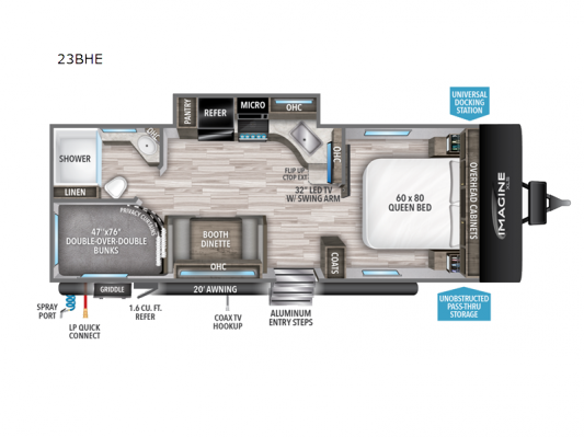 Imagine XLS 23BHE Floorplan