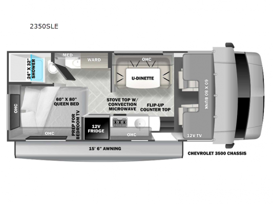 Sunseeker LE 2350SLE Chevy Floorplan