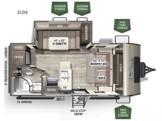 Flagstaff Micro Lite 21DS Floorplan