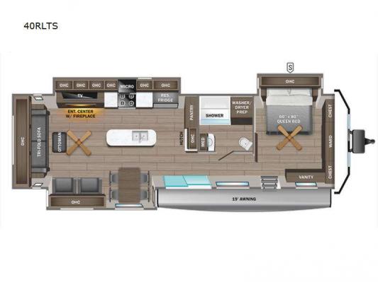 Jay Flight Bungalow 40RLTS Floorplan