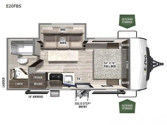 Flagstaff E-Pro E20FBS Floorplan