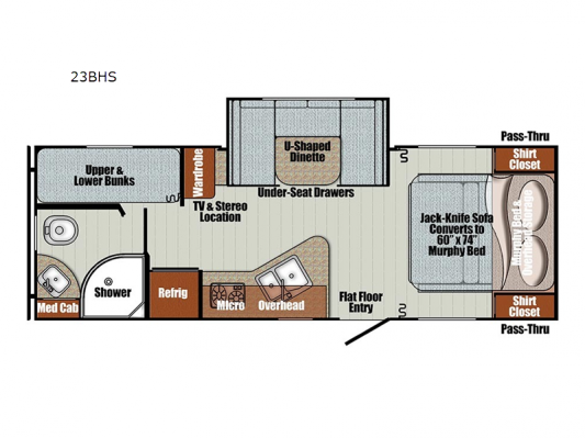 Vintage Cruiser 23BHS Floorplan